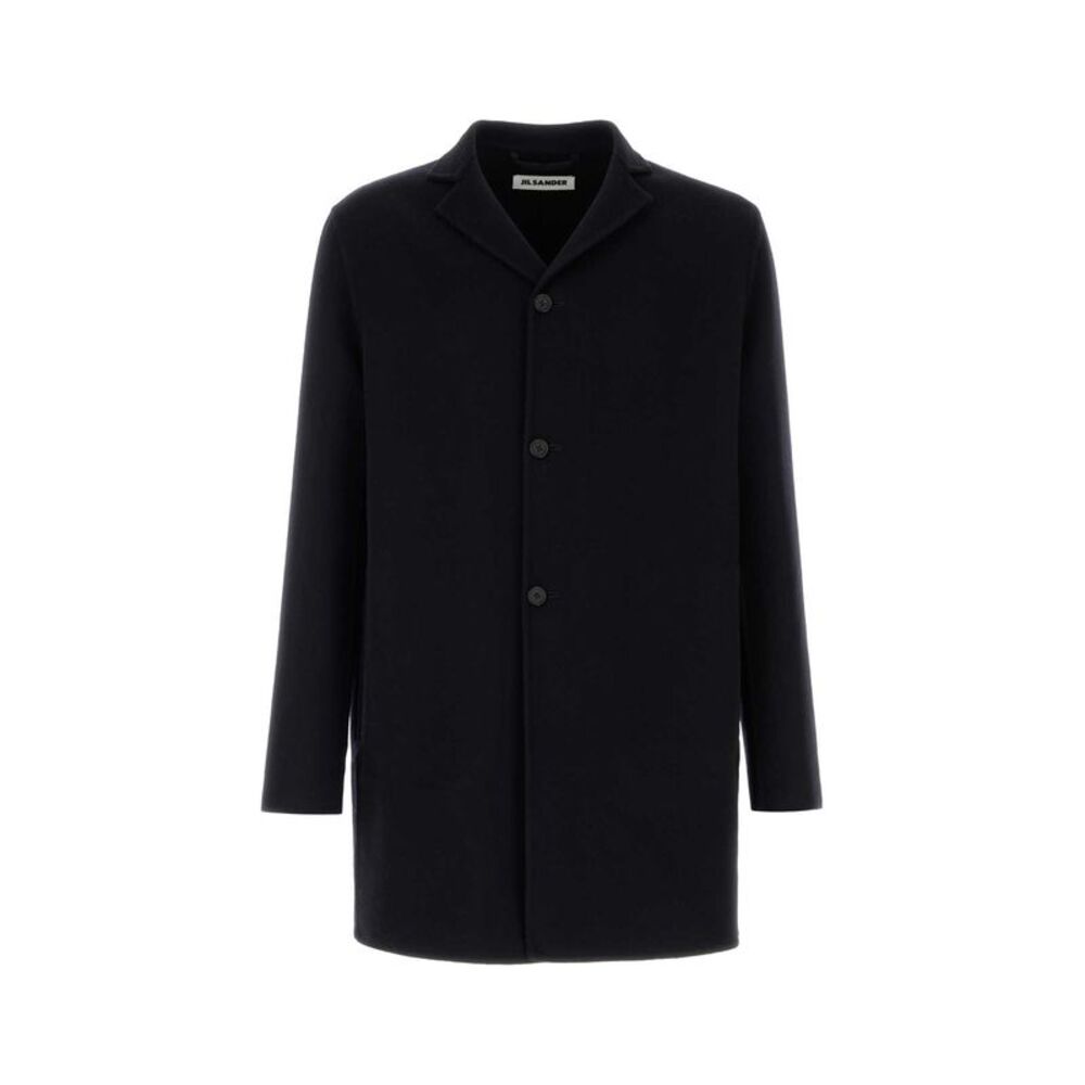 Jil Sander Men Midnight Blue Cashmere Blend Coat